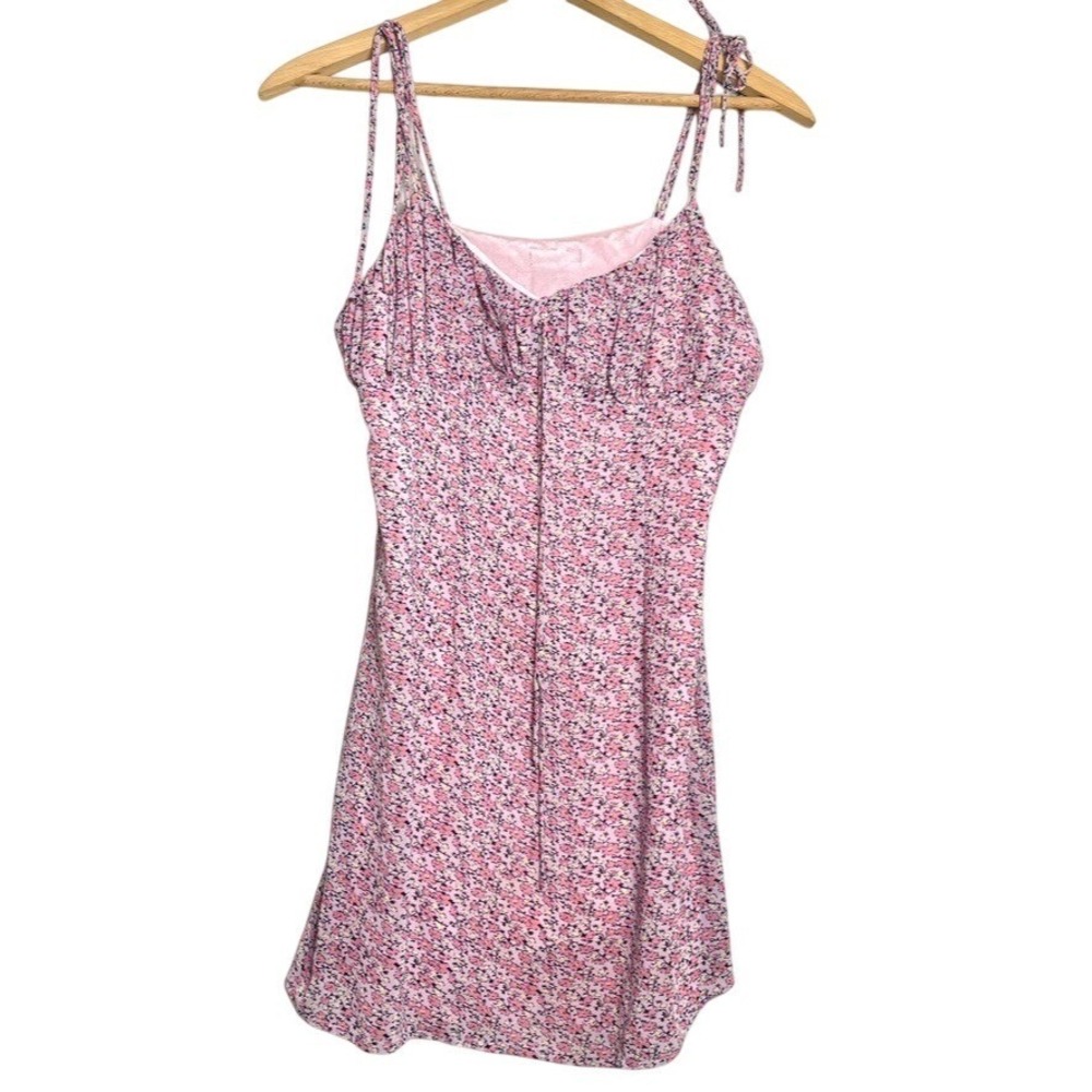 Nasty Gal Strappy Ruched‎ Bust Mini Dress, Size 8 Romantic Boho Ditsy Floral